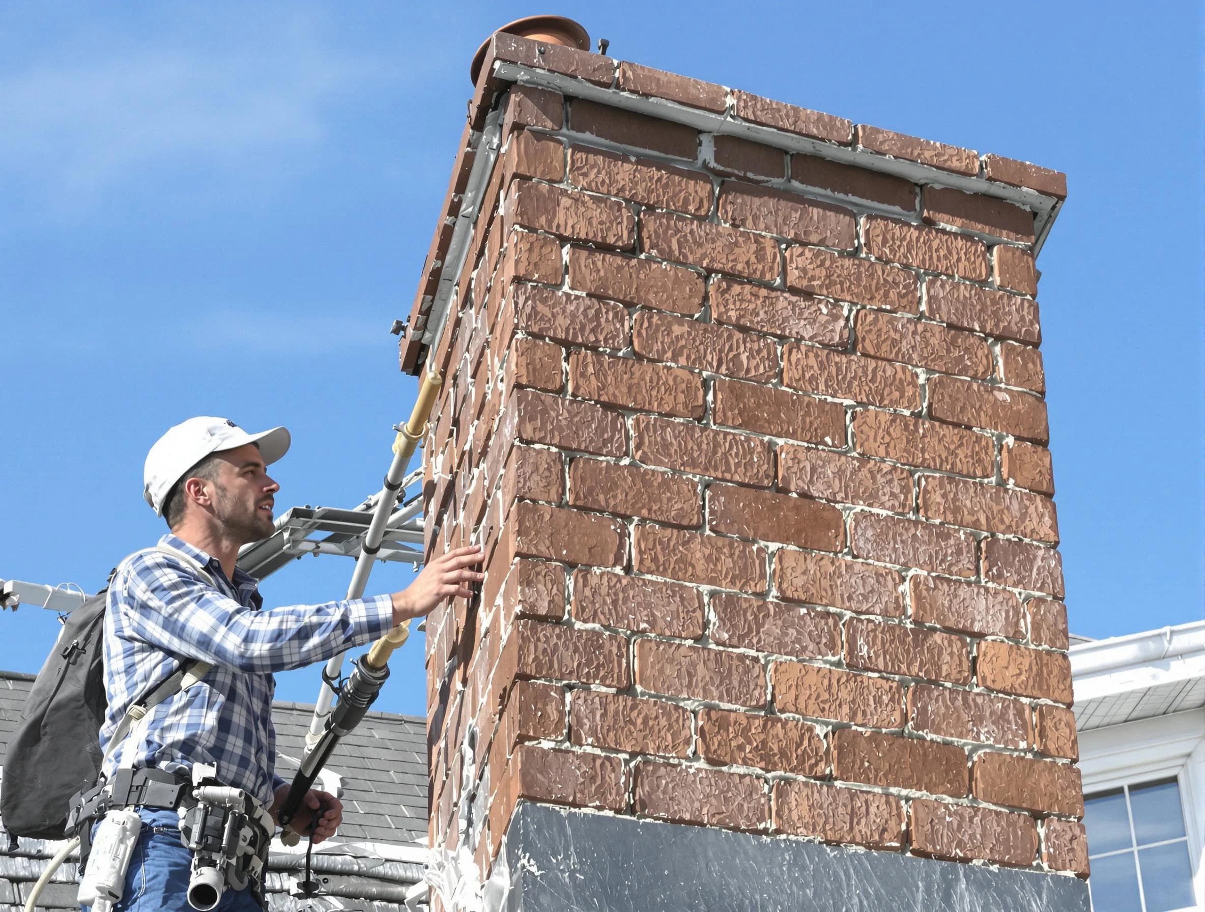 Brickwork for a chimney rebuild by McCandless Chimney Sweep in McCandless, PA