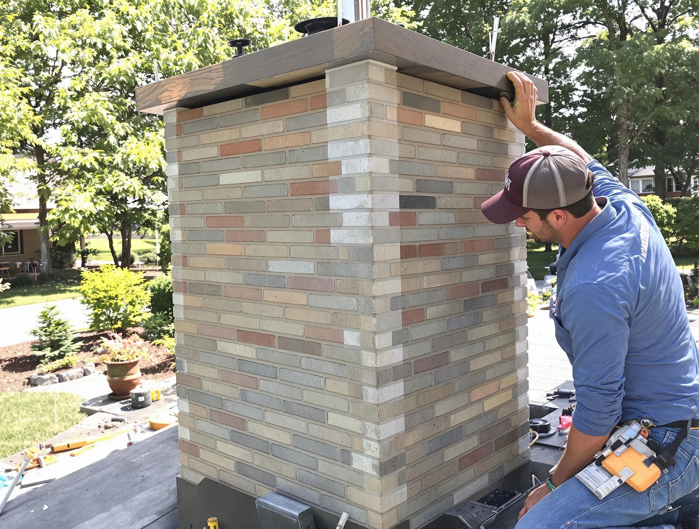 McCandless Chimney Sweep completing a modern chimney remodel in McCandless, PA