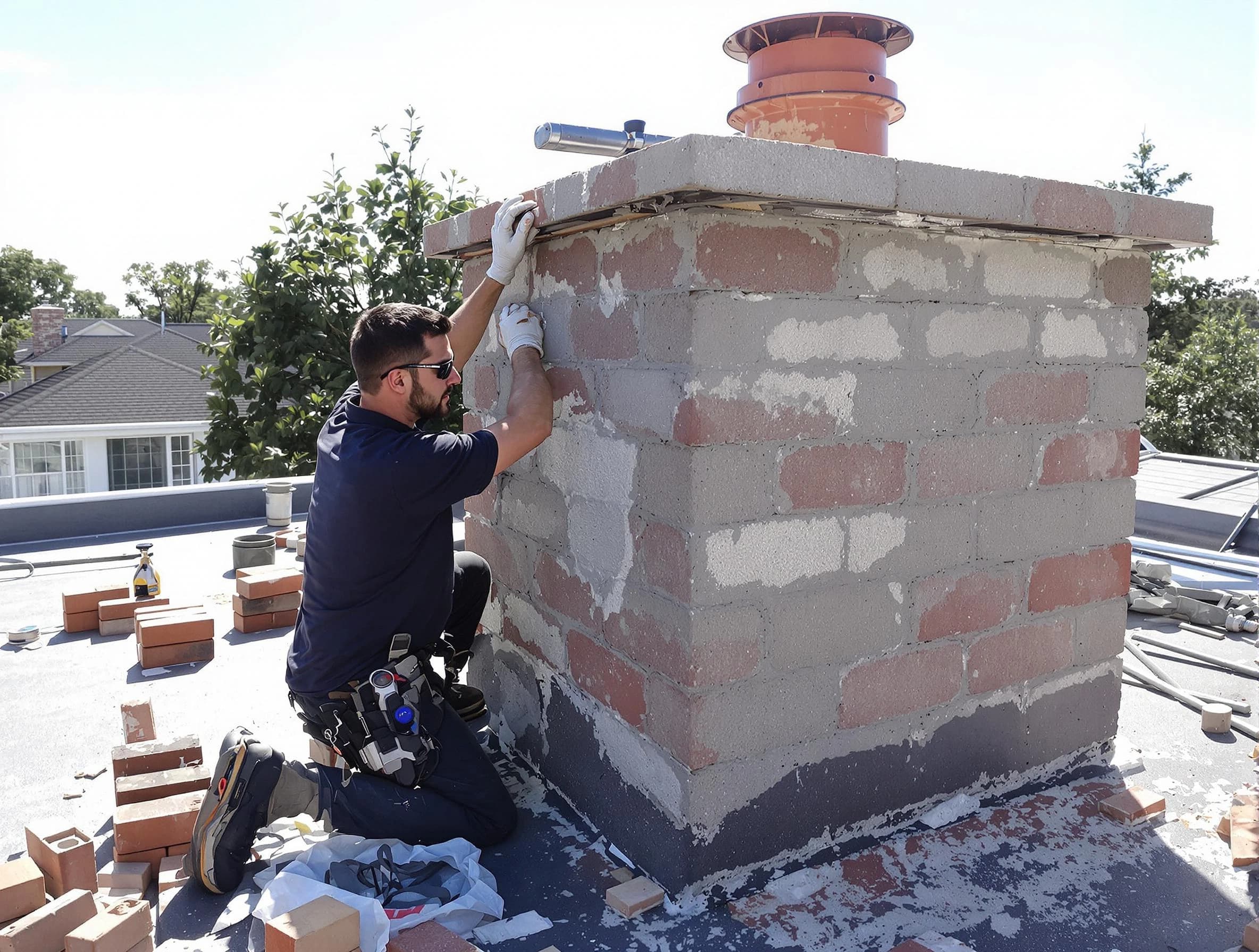 Advanced chimney repair process by McCandless Chimney Sweep in McCandless, PA