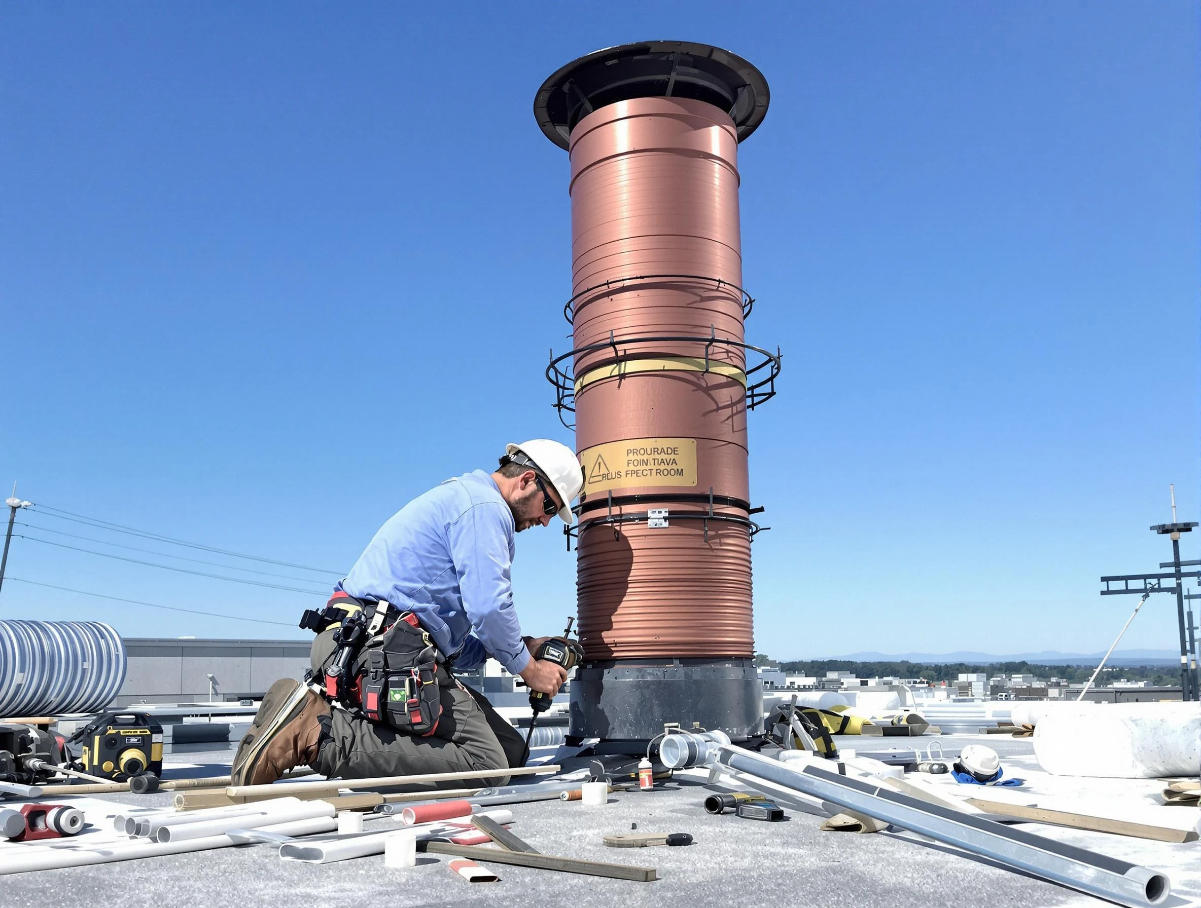 Installed chimney liner by McCandless Chimney Sweep in McCandless, PA