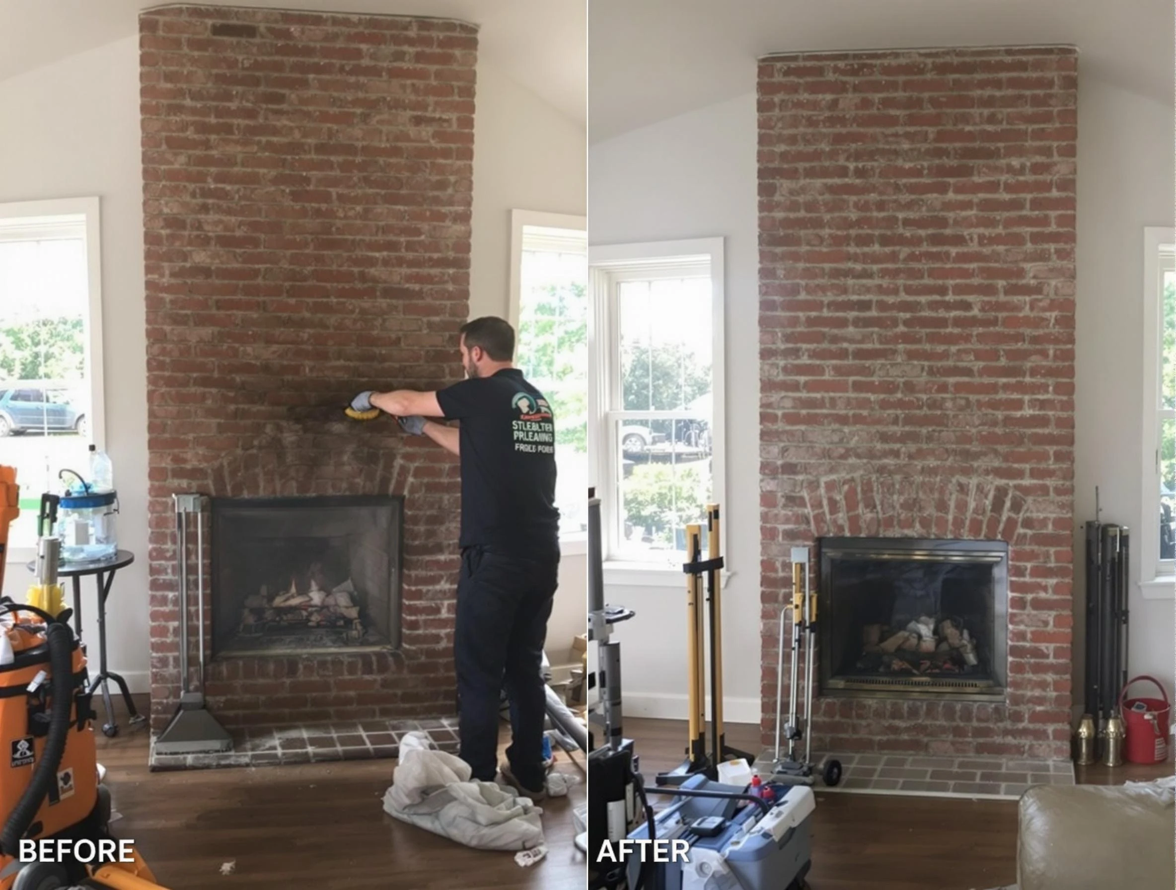Finished chimney sweeping service by McCandless Chimney Sweep in McCandless, PA