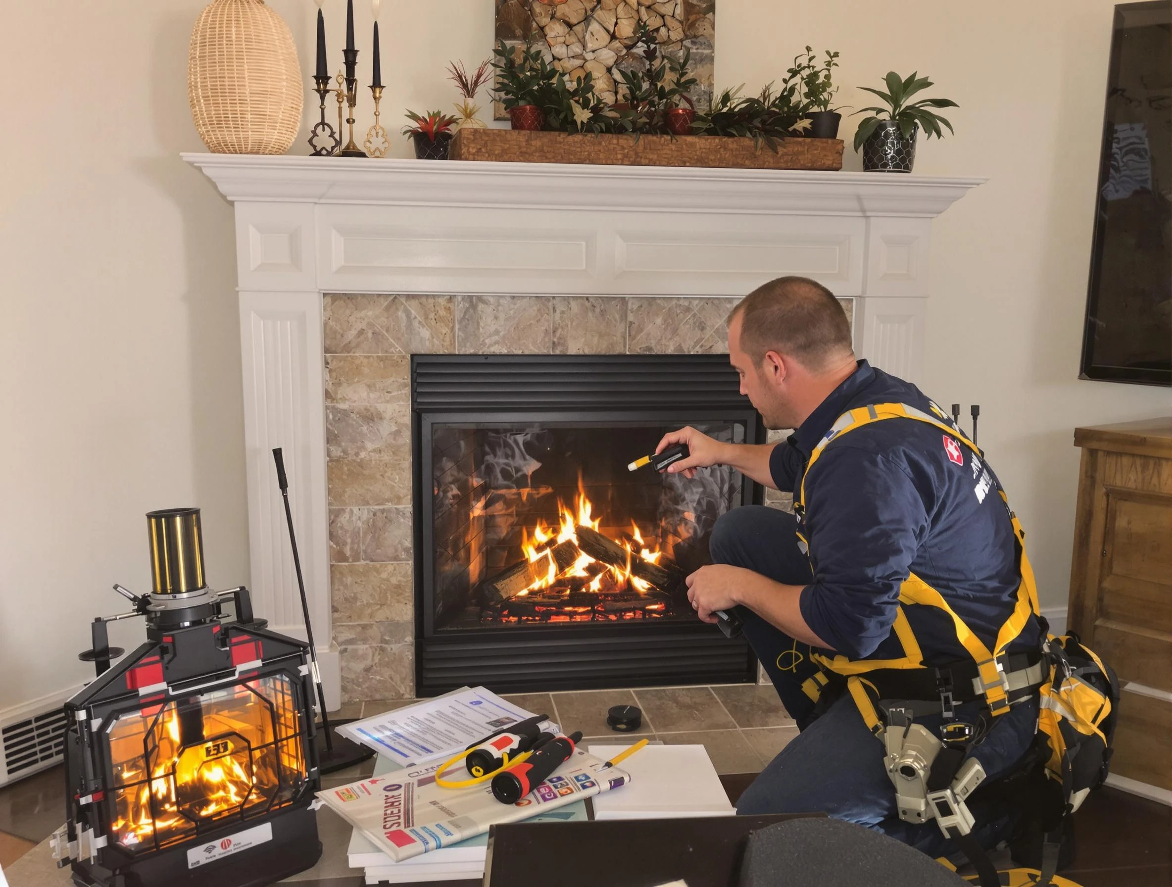 Safety-focused fireplace inspection by McCandless Chimney Sweep in McCandless, PA
